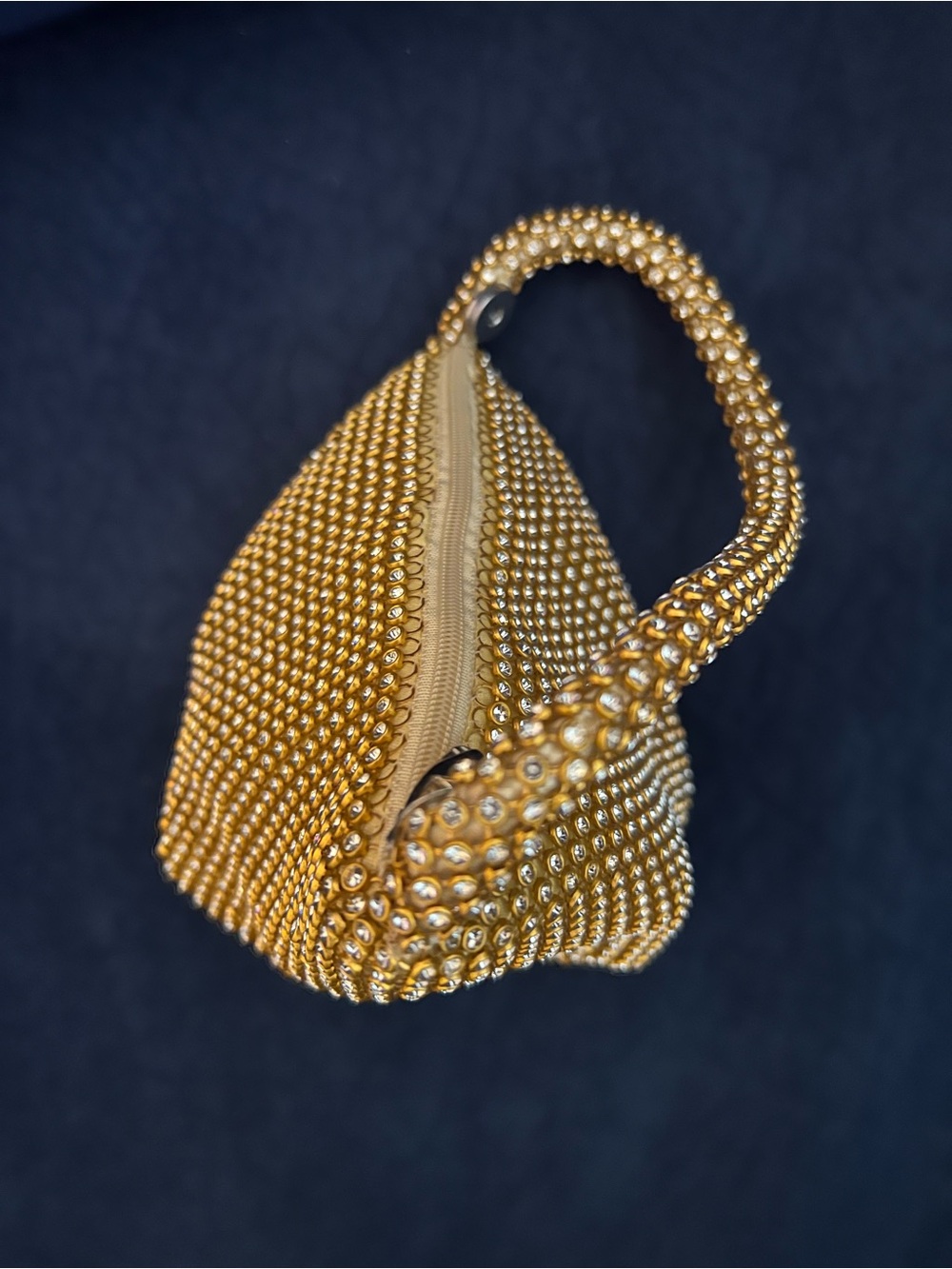 Gold Beaded Evening Wristlet - Elegant Women’s Bag
